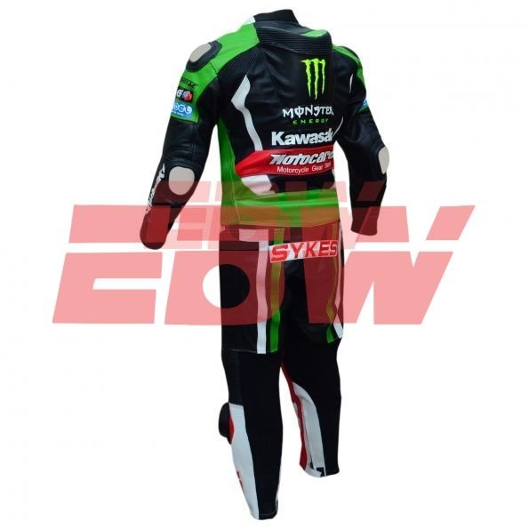 Tom-Sykes-Kawasaki-Ninja-Two Piece-Motorbike-Racing-Leather-Suit-6