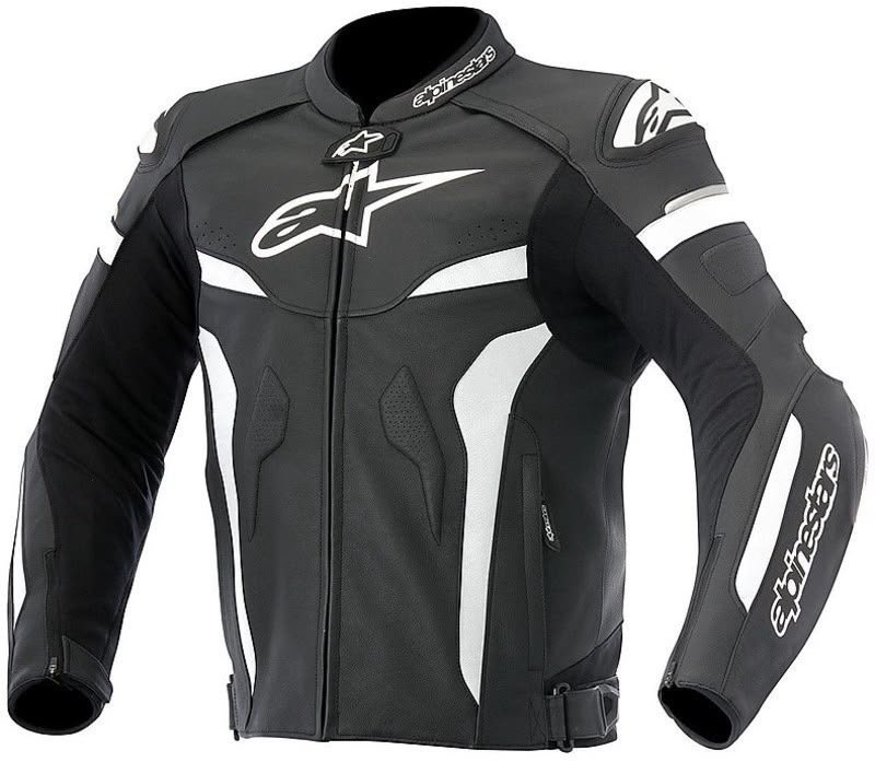 GP plus V4 Black Leather Jacket with inside Armour